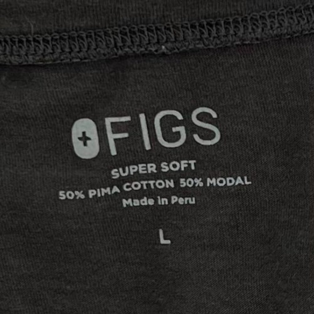 Figs Women's Super Soft Short Sleeve T Shirt Under Scrub Size L Dark Gray Nurse - Picture 3 of 7